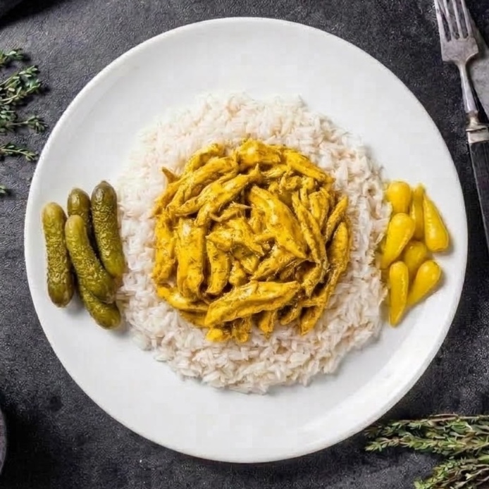 Köri Baharatlı Tavuklu PilaV