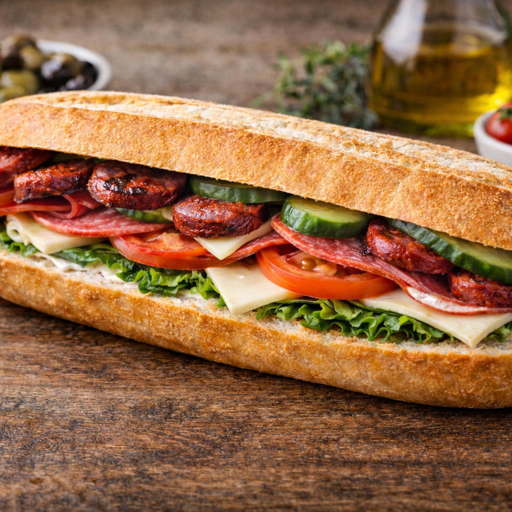 Izgara Sucuklu Kahvaltı Sandviç