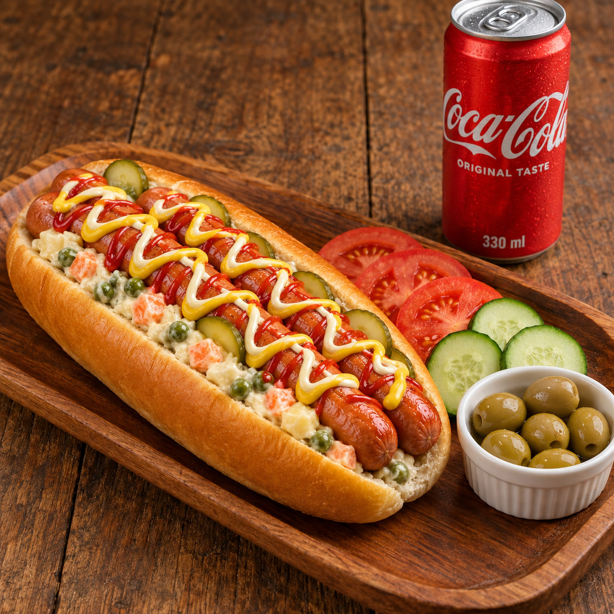 Jumbo Sosisli + Coca-Cola Menü