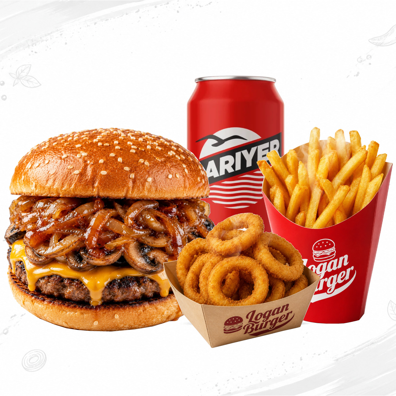 Ballı Mantarlı Burger Kutu