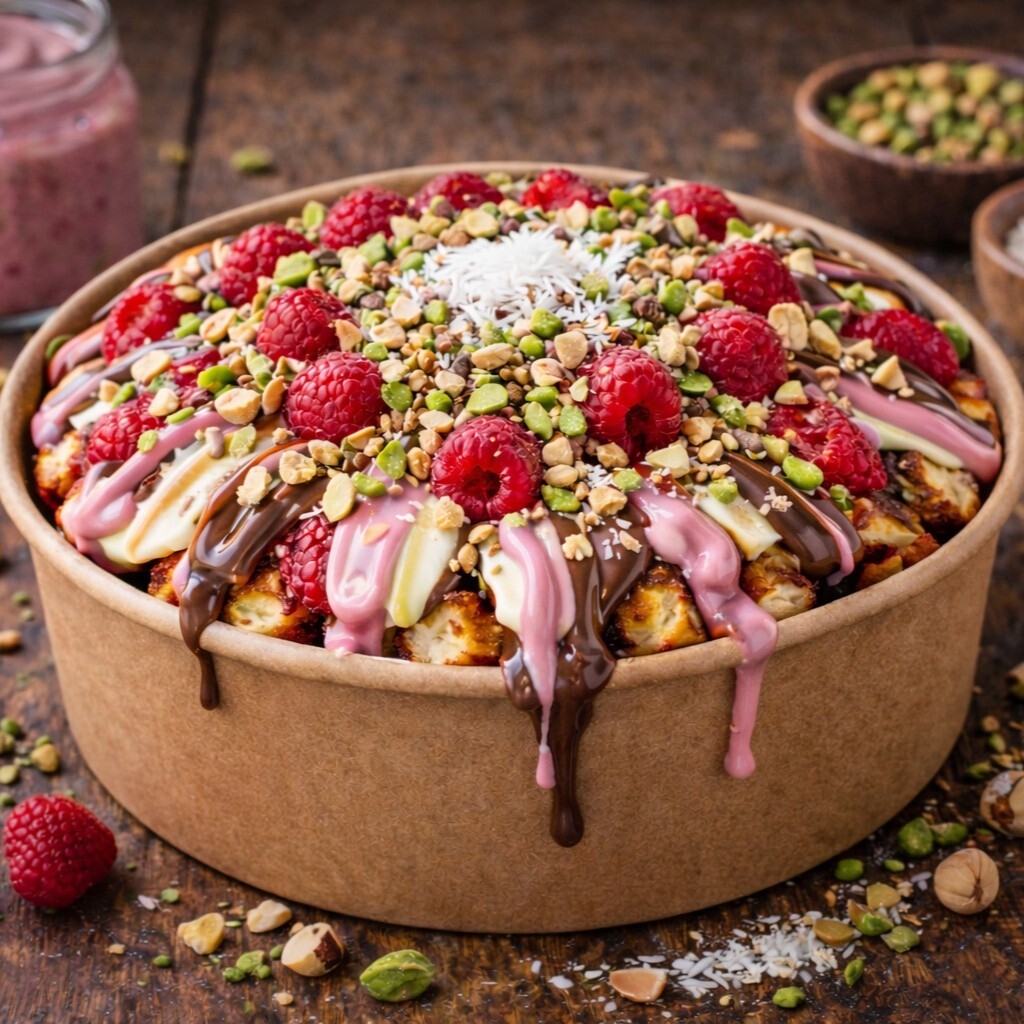 Frambuazlı Waffle Bowl