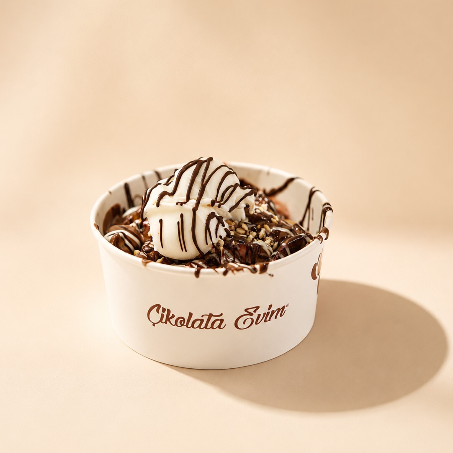 Dondurmalı Kovada Waffle Küçük