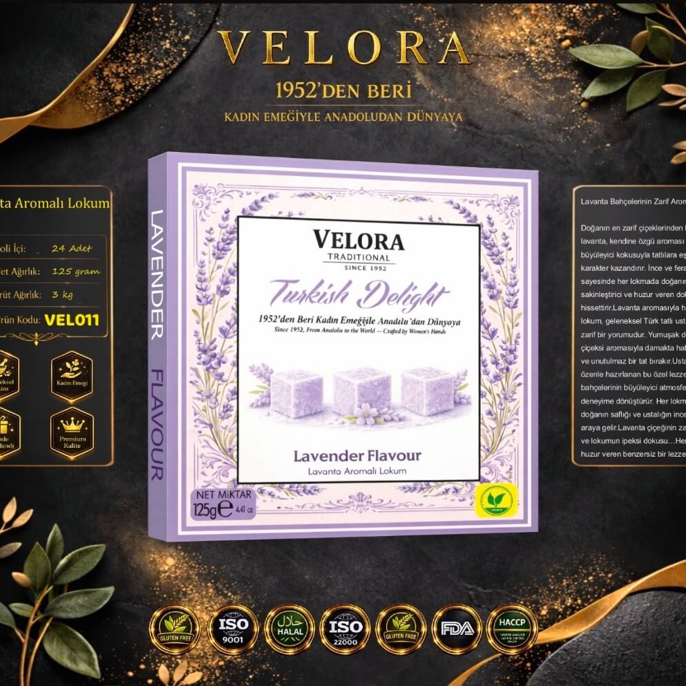 Velora Lavanta Aromalı Lokum (125 G)