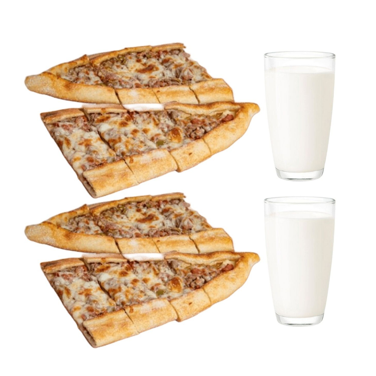 2 'Li Kuşbaşılı Kaşarlı Pide Menü