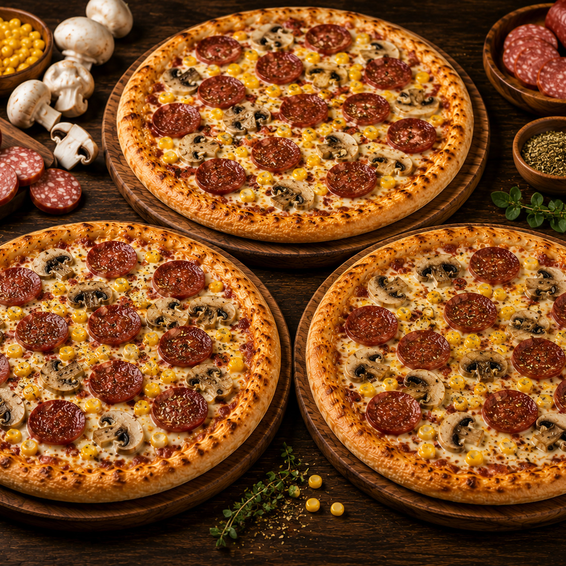 🚀3 Adet Ekonomik Pizza orta boy🌟🍕