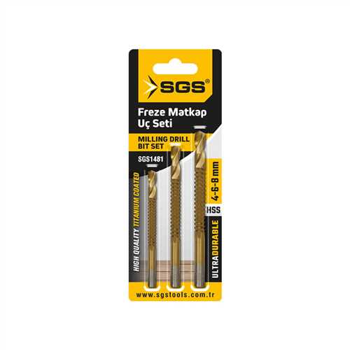 FREZE MATKAP UÇ SETİ 4-6-8 MM