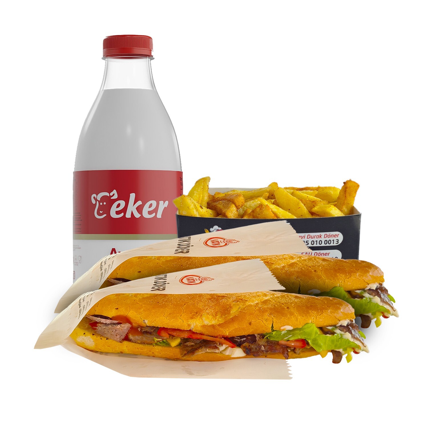 2'li Ekmek Arası Et Döner Menü 1