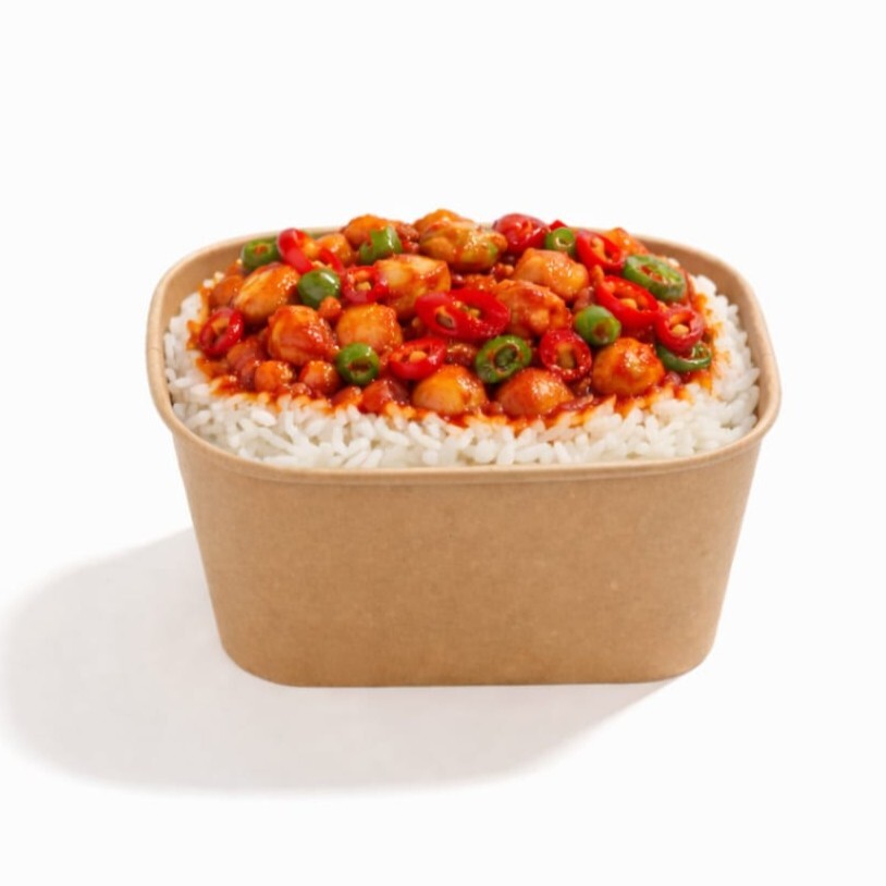 Acı Soslu Tavuklu Pilav (1.5 Porsiyon)