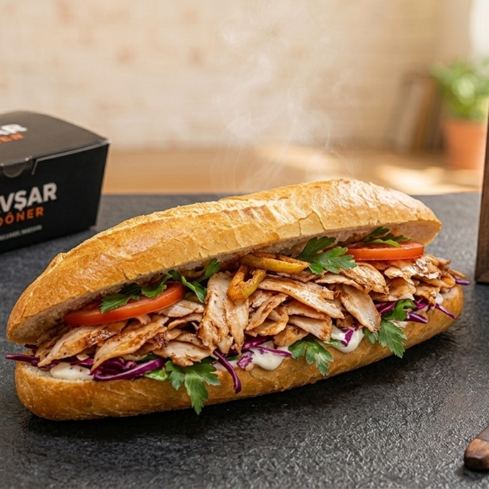 3 Çeyrek Tavuk Döner (Baget Ekmek)
