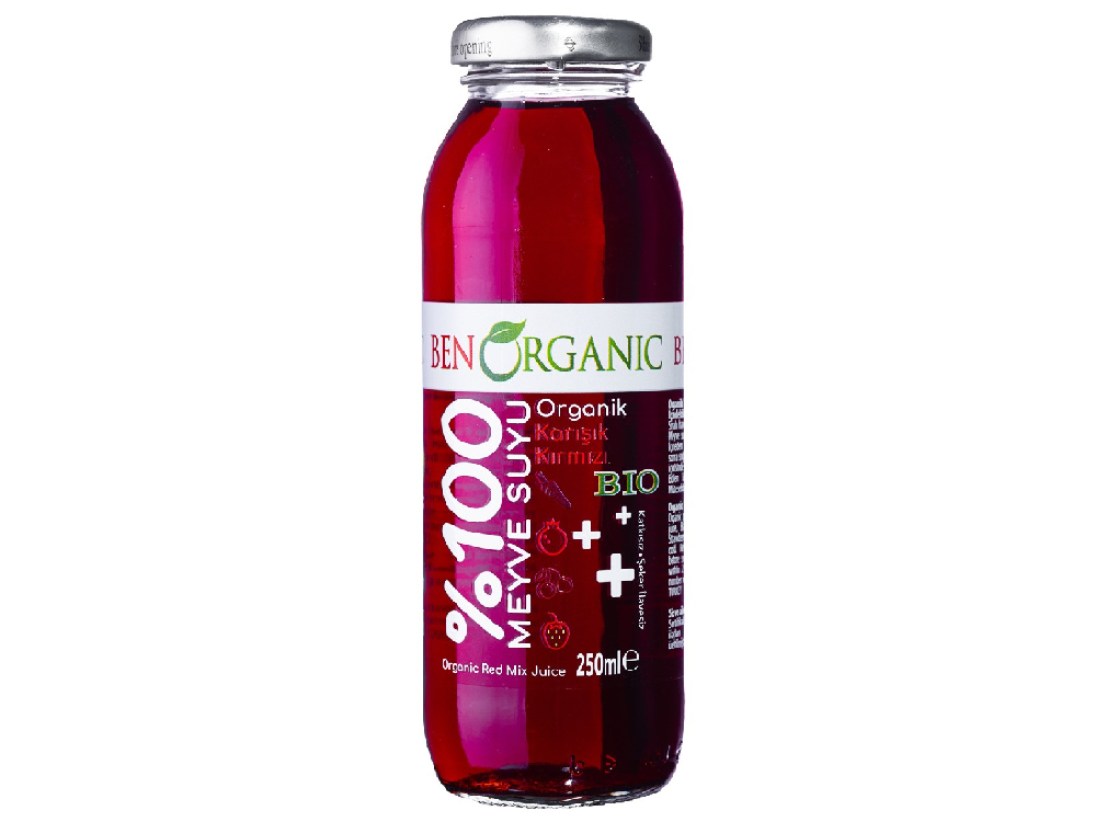 BenOrganic Karışık Kırmızı Meyve Suyu(250ml)