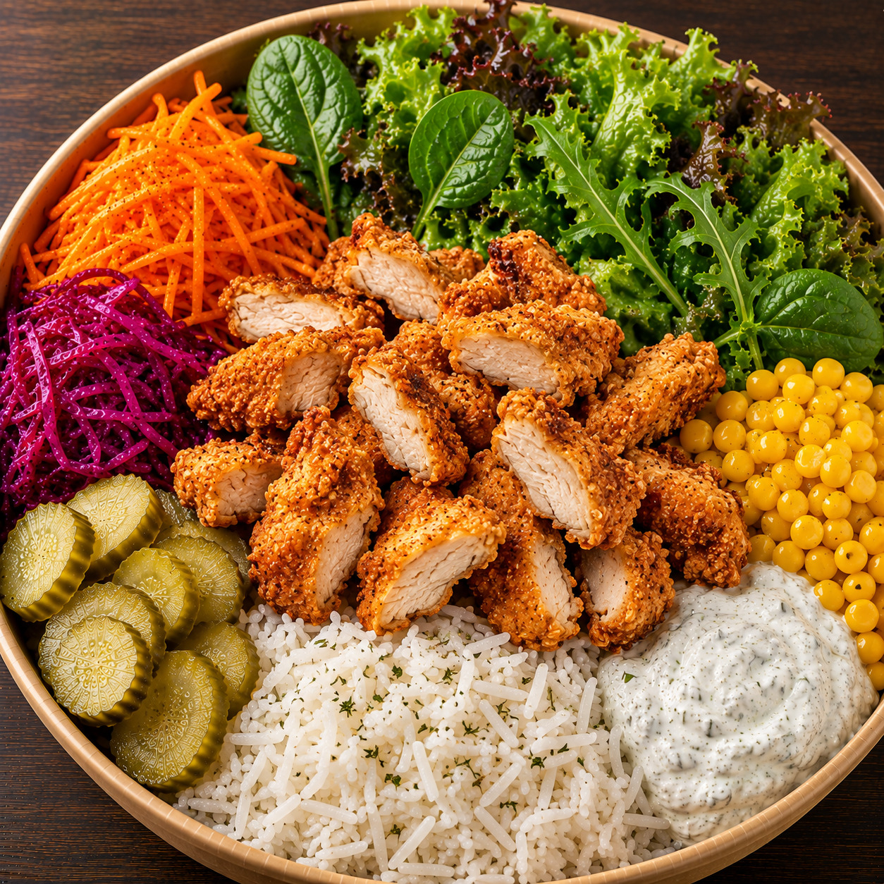 Crispy Chicken Basmati Bowl