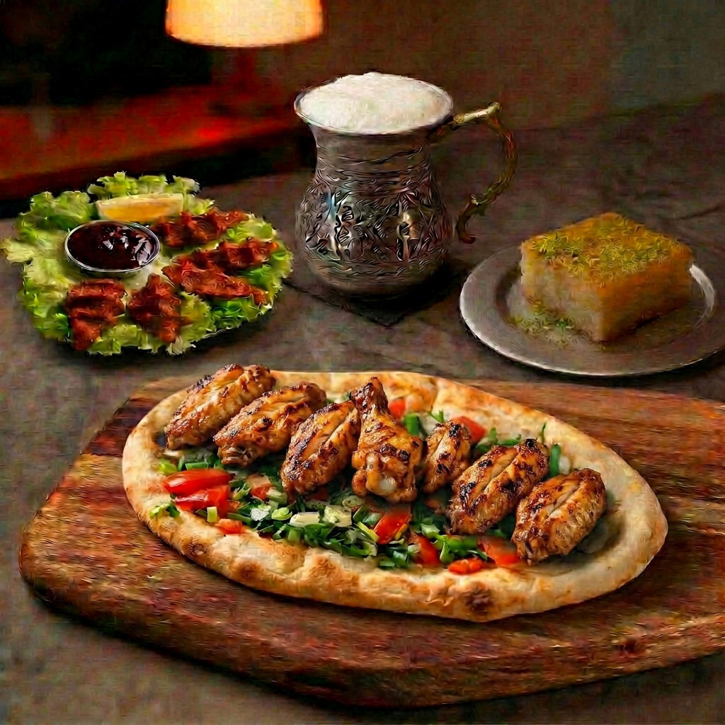 Tavuk Kanat Menü | Çiğ Köfte + Ayran + Revani