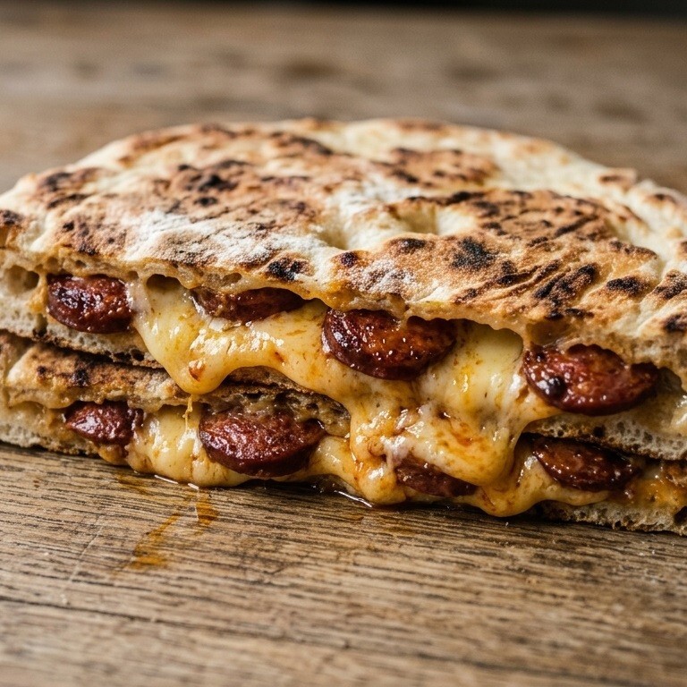 Bazlama Karışık Tost Menü + Patates + İçecek