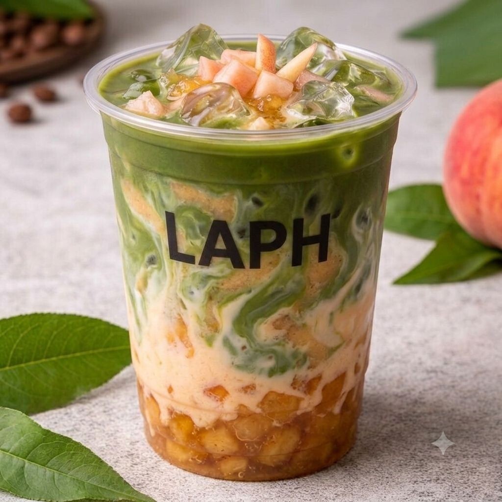Şeftalili Matcha Latte