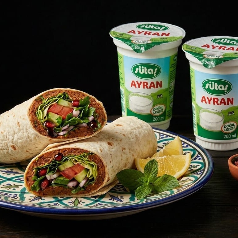 2'li Çiğ Köfte Dürüm Menü-175 cl ayran ile