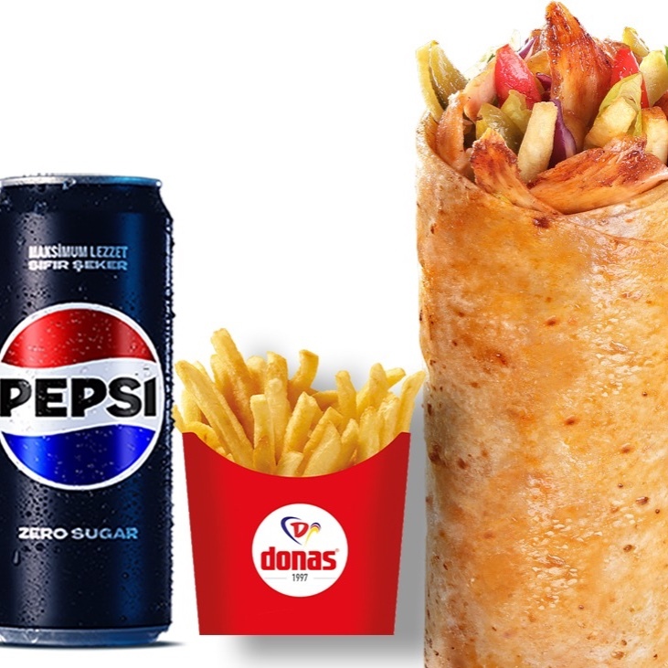 Donas Davul Tavuk Döner Dürüm Menü 2