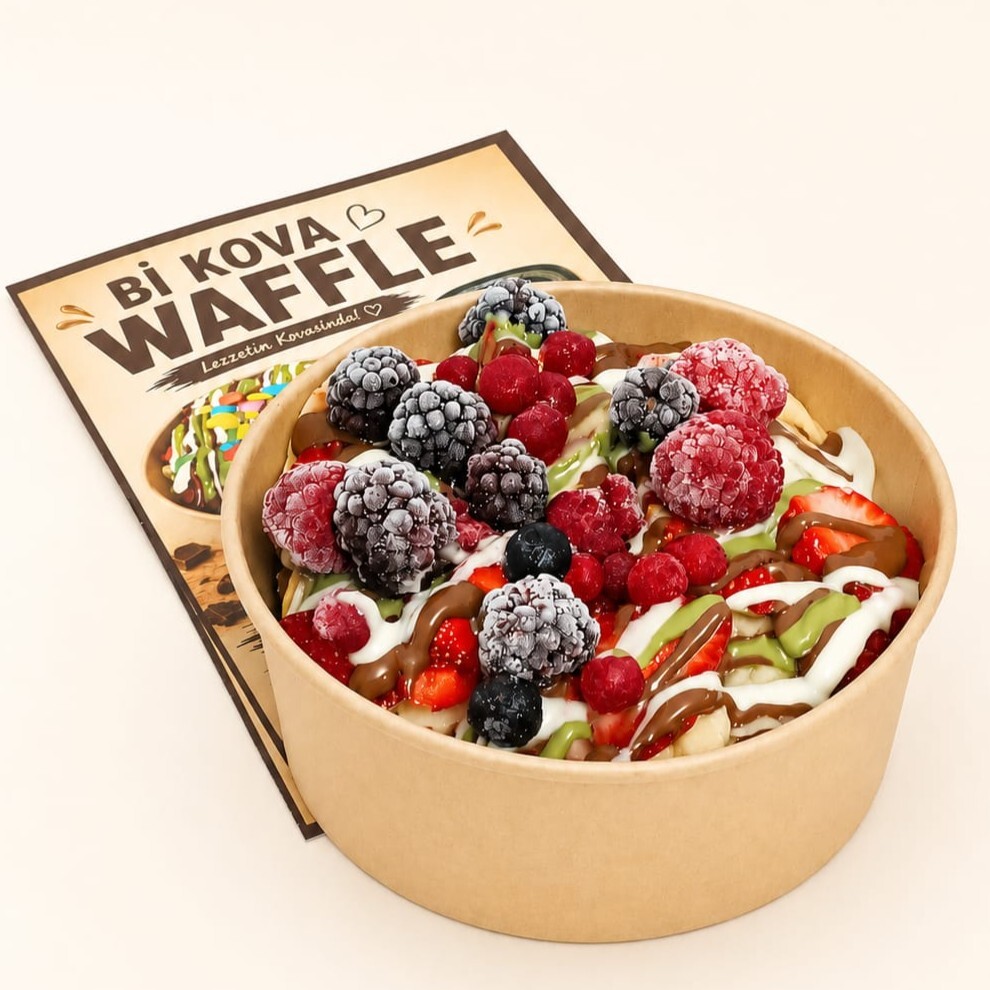 Donmuş Orman Meyveleri Kova Waffle
