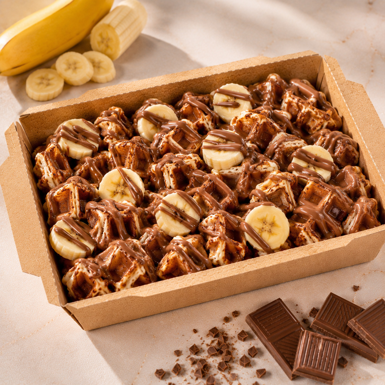 Muzlu Kovada Sütlü Çikolatalı Waffle