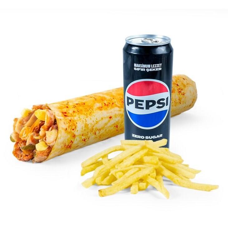 Tavuk Döner Dürüm + Patates Cips + Cola