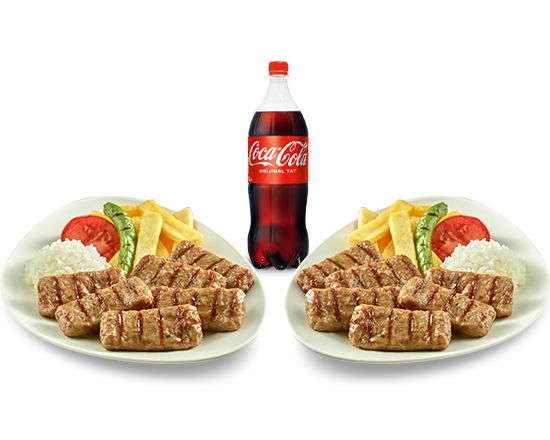 2 Adet Köfte Tabağı + 1 lt Cola