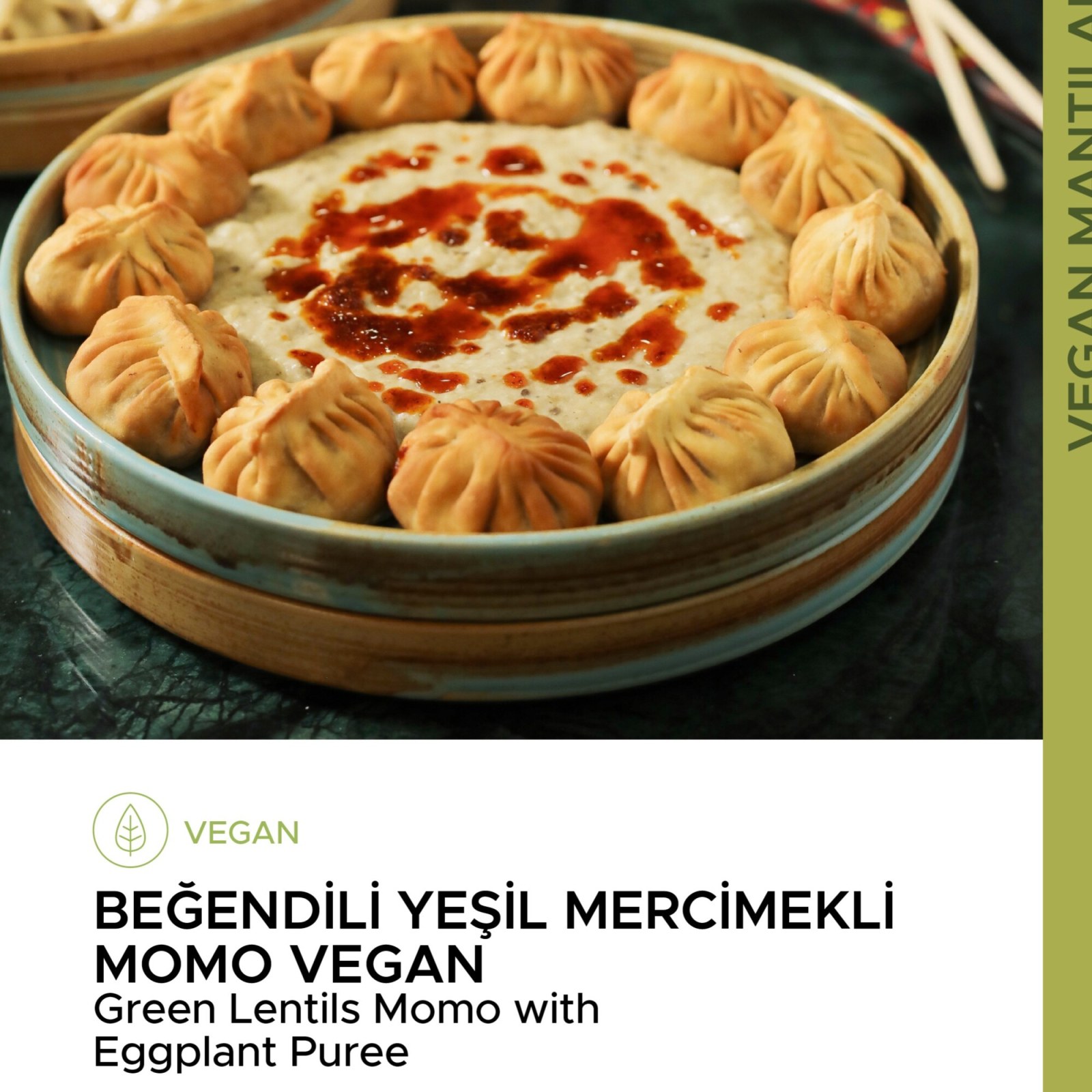 Beğendili Mercimekli Momo Kızarmış Mantı