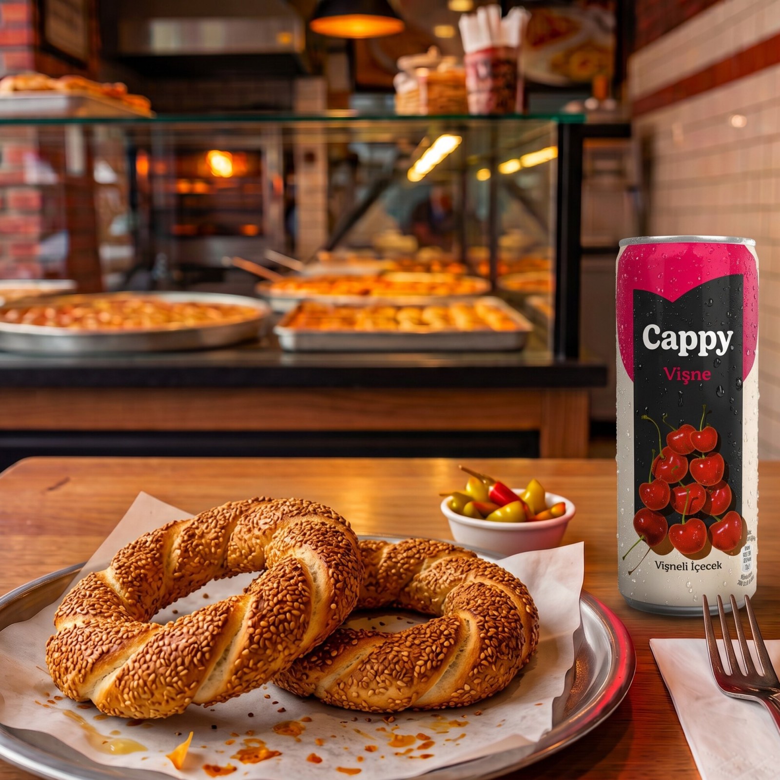2 Simit + Cappy Vişne 330ml.