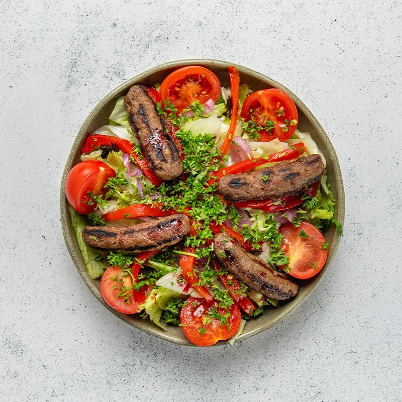 Çöp Şiş Köfte Salata (596,05 KCal)