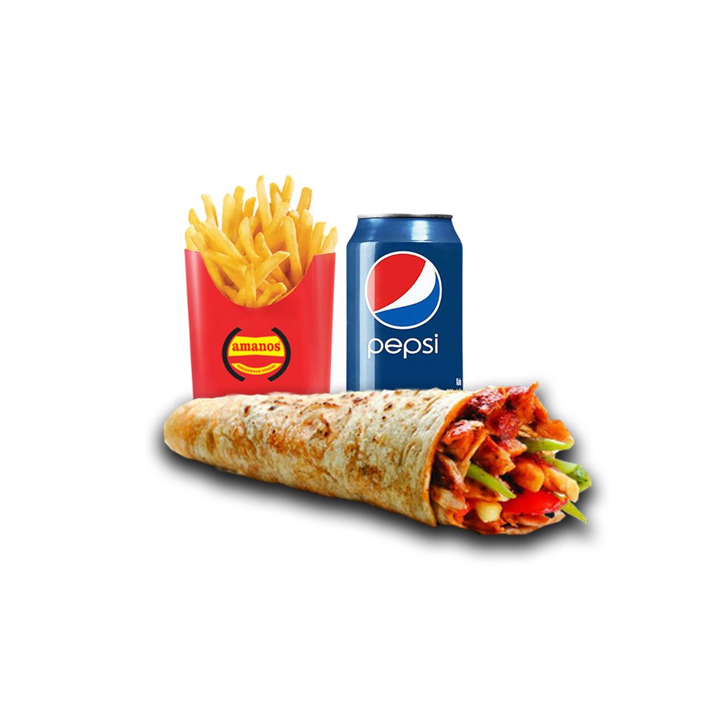 Amanos Tavuk Döner Dürüm Menü