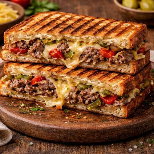 Cheddarlı Kavurmalı Tost Menü
