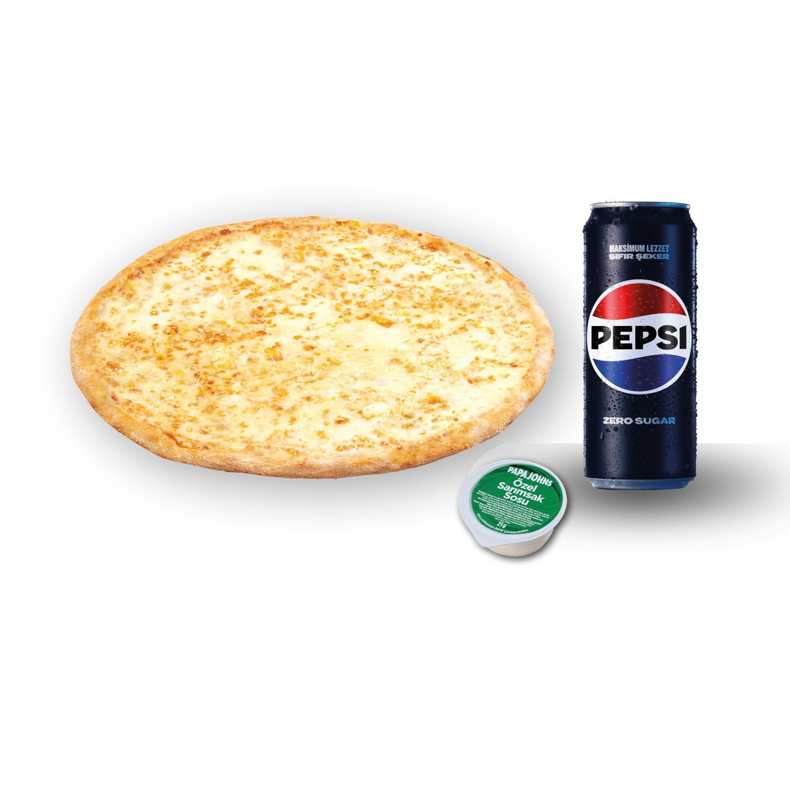 Orta Boy Pizza + Kutu İçecek + Sarımsak Sos