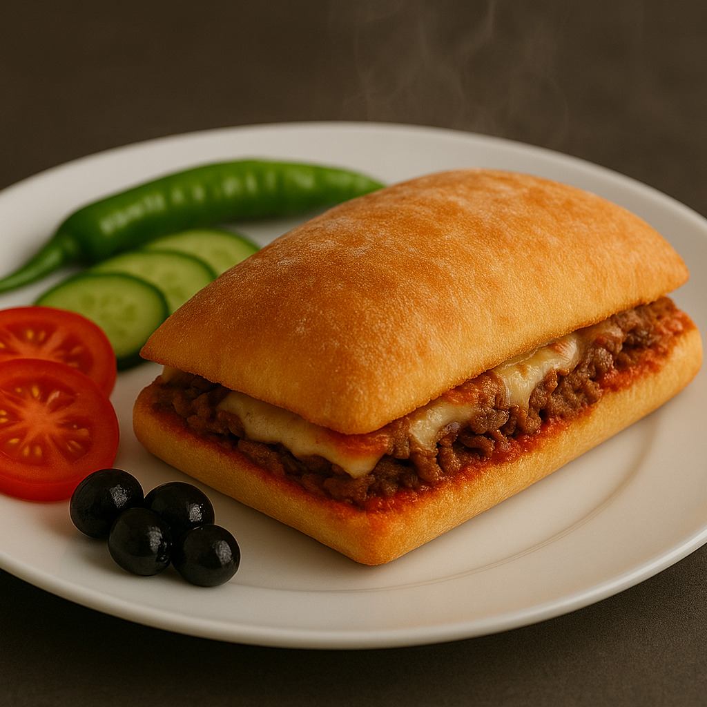 Kaşarlı,Kavurmalı ve Muhammaralı Tost (Acılı)