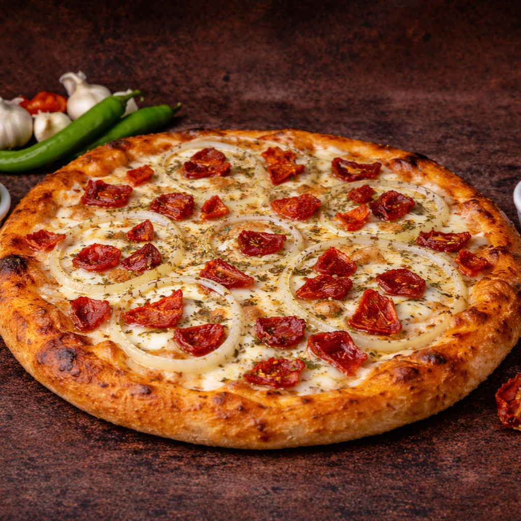 Kuru Domatesli Akdeniz Pizza (BÜYÜK BOY)