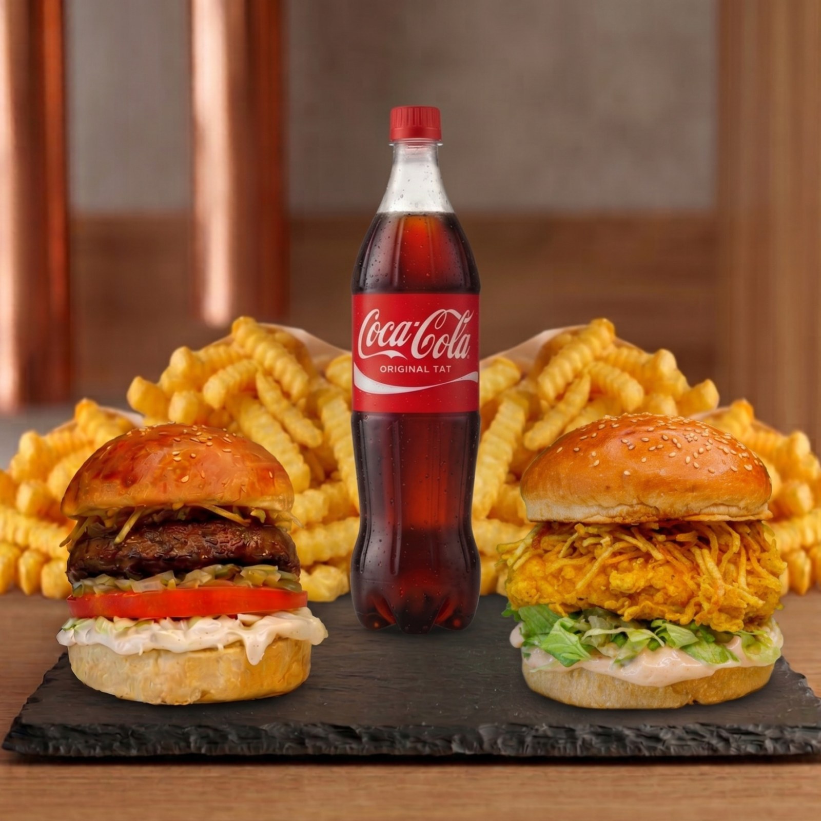 2'Lİ TWİN MENÜ + 1L COCA COLA