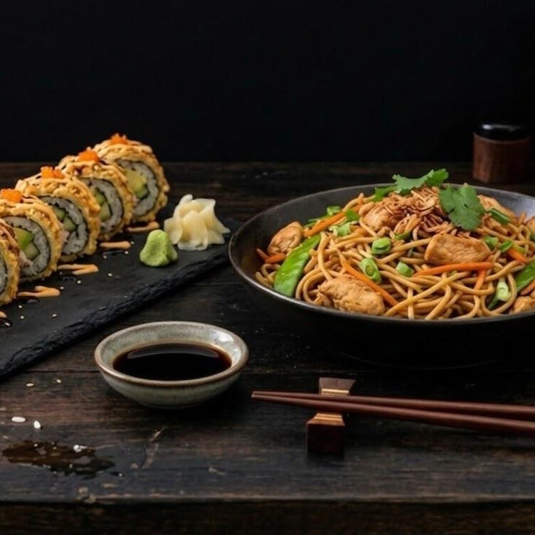 California Crunchy Roll + Tavuklu Noodle + 1 Coca Cola 330 ml