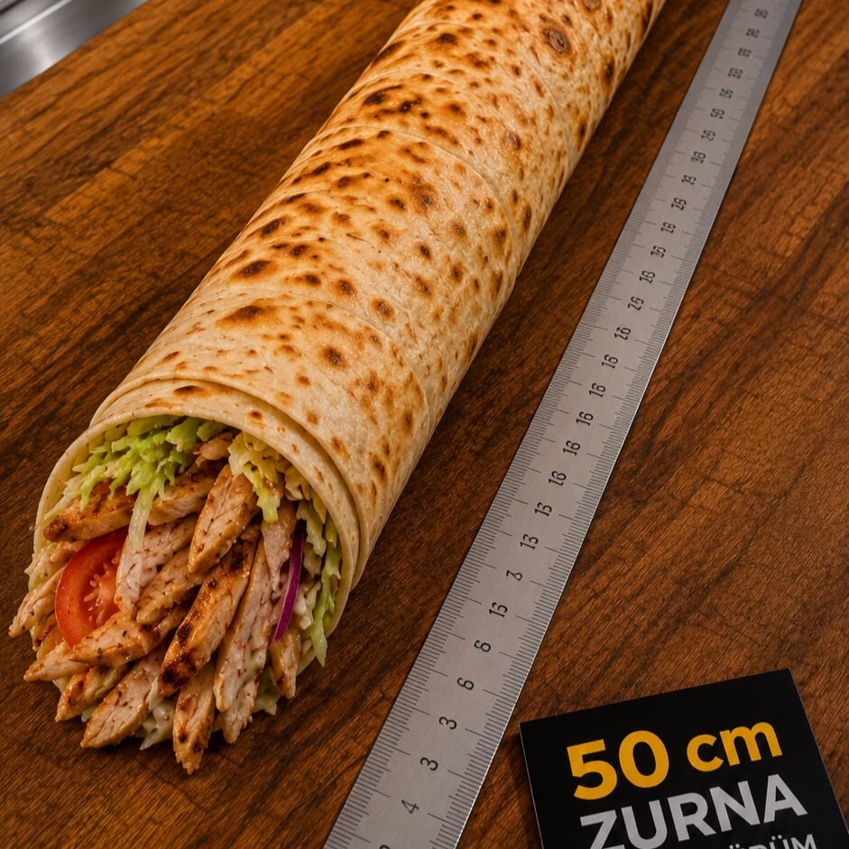 50 CM Zurna Tavuk Döner Dürüm (90 GR)