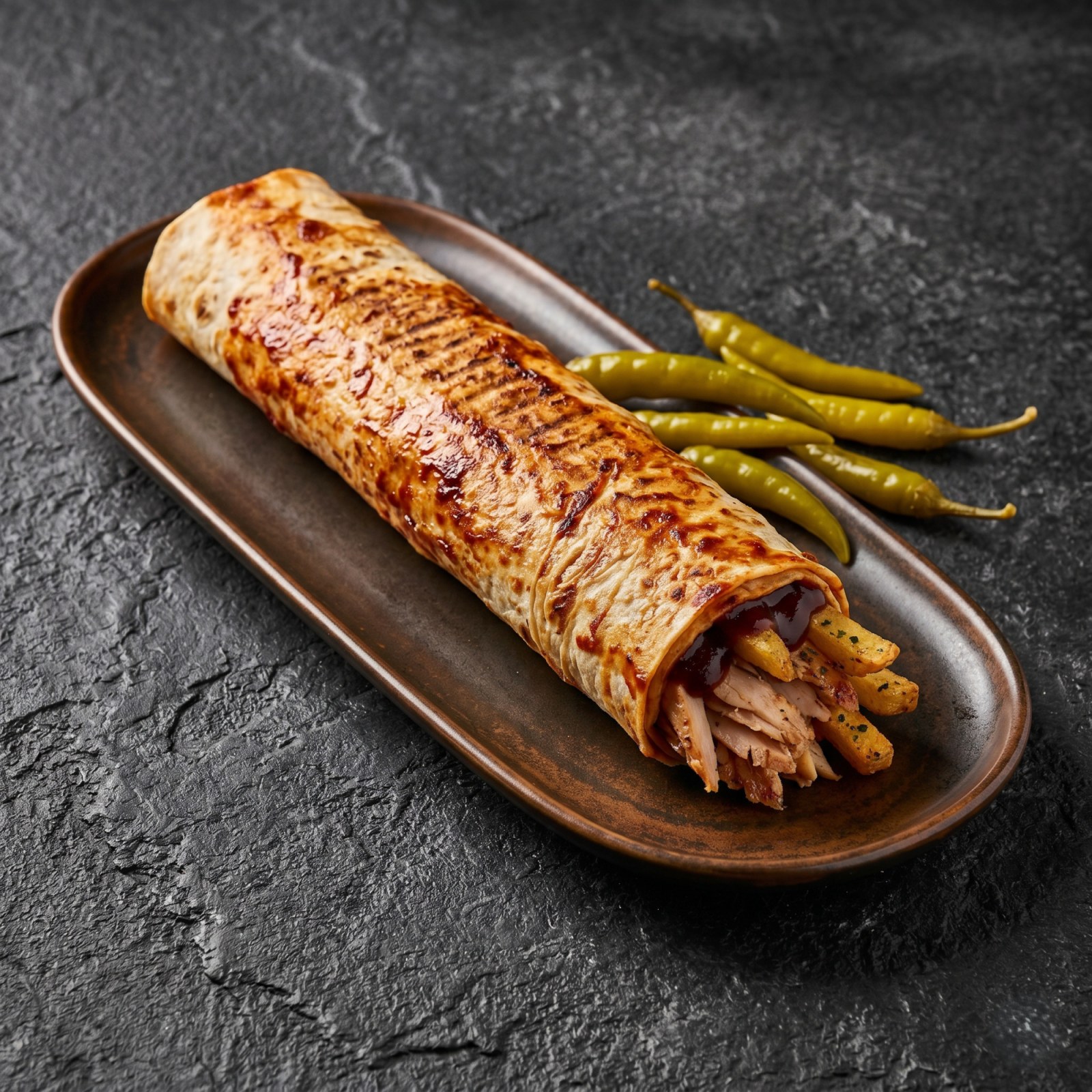 Barbekü Soslu Tavuk Döner Dürüm (100 gr.)