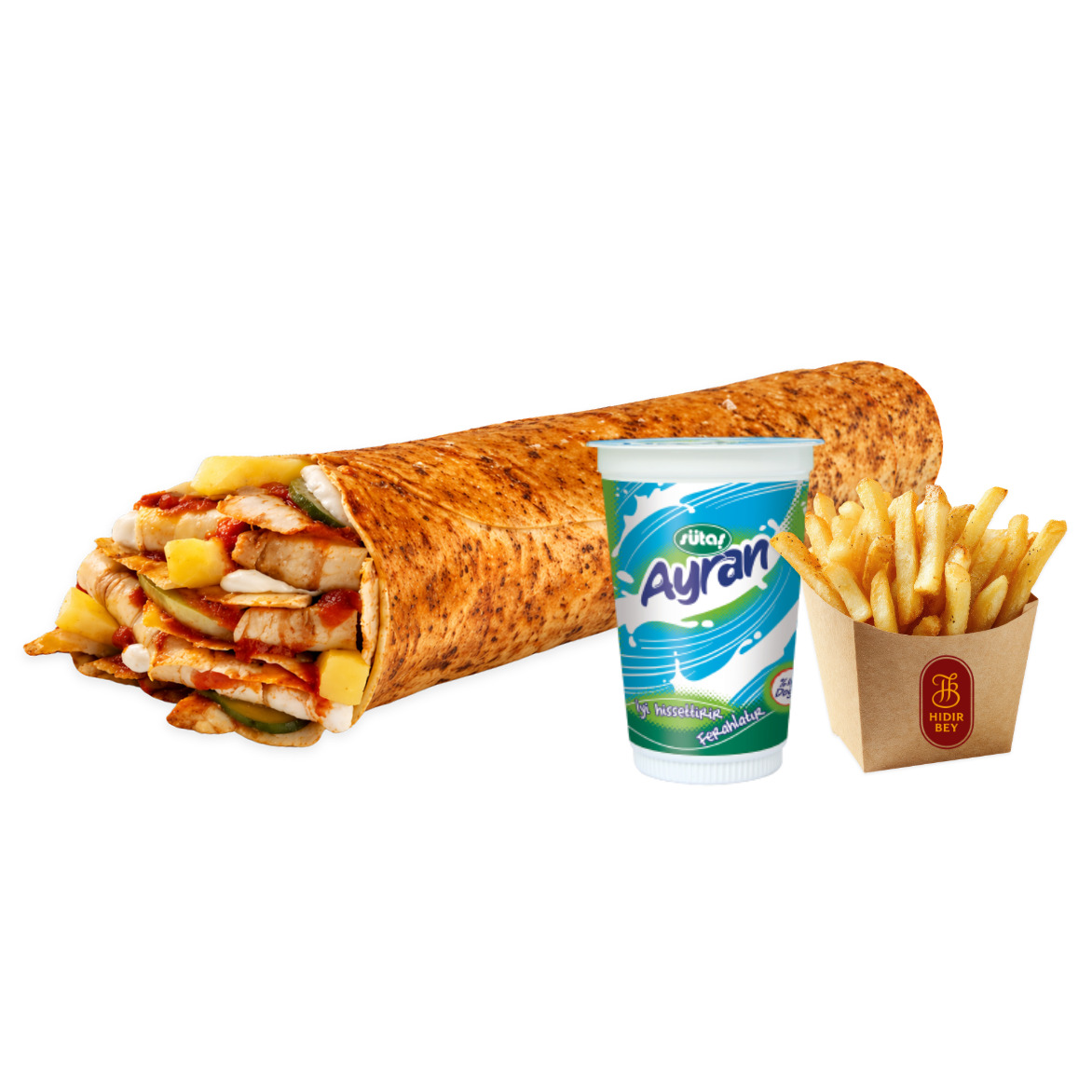 Özel Hatay Soslu Tavuk Medium Dürüm Menü