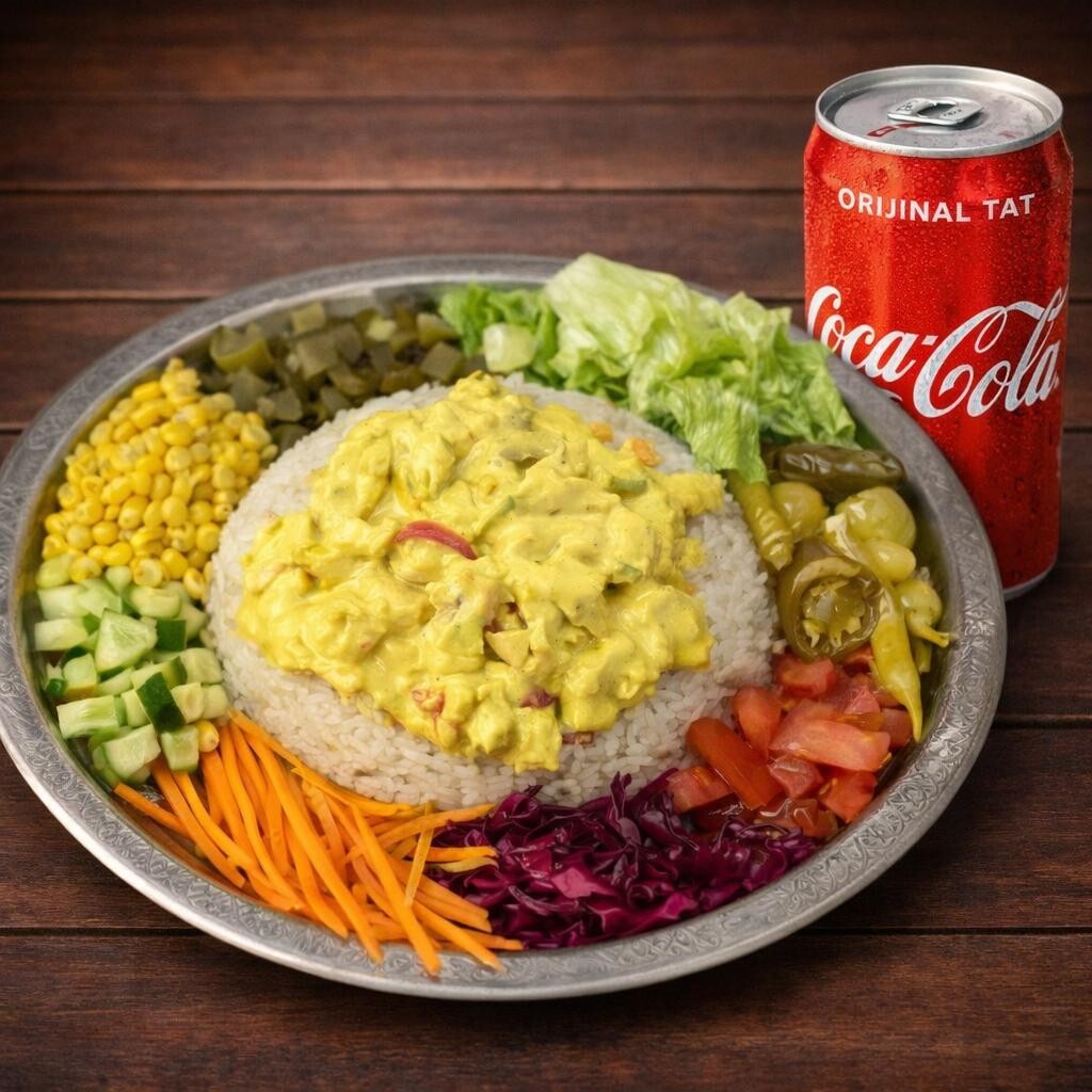 Köri Soslu Tavuk Pilav +Kutu İçecek
