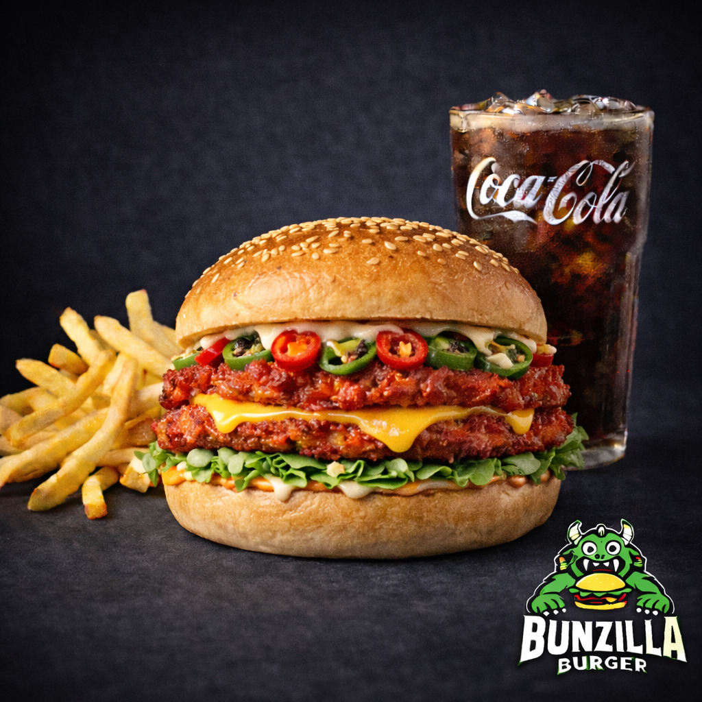 Spice Fury Burger Menü