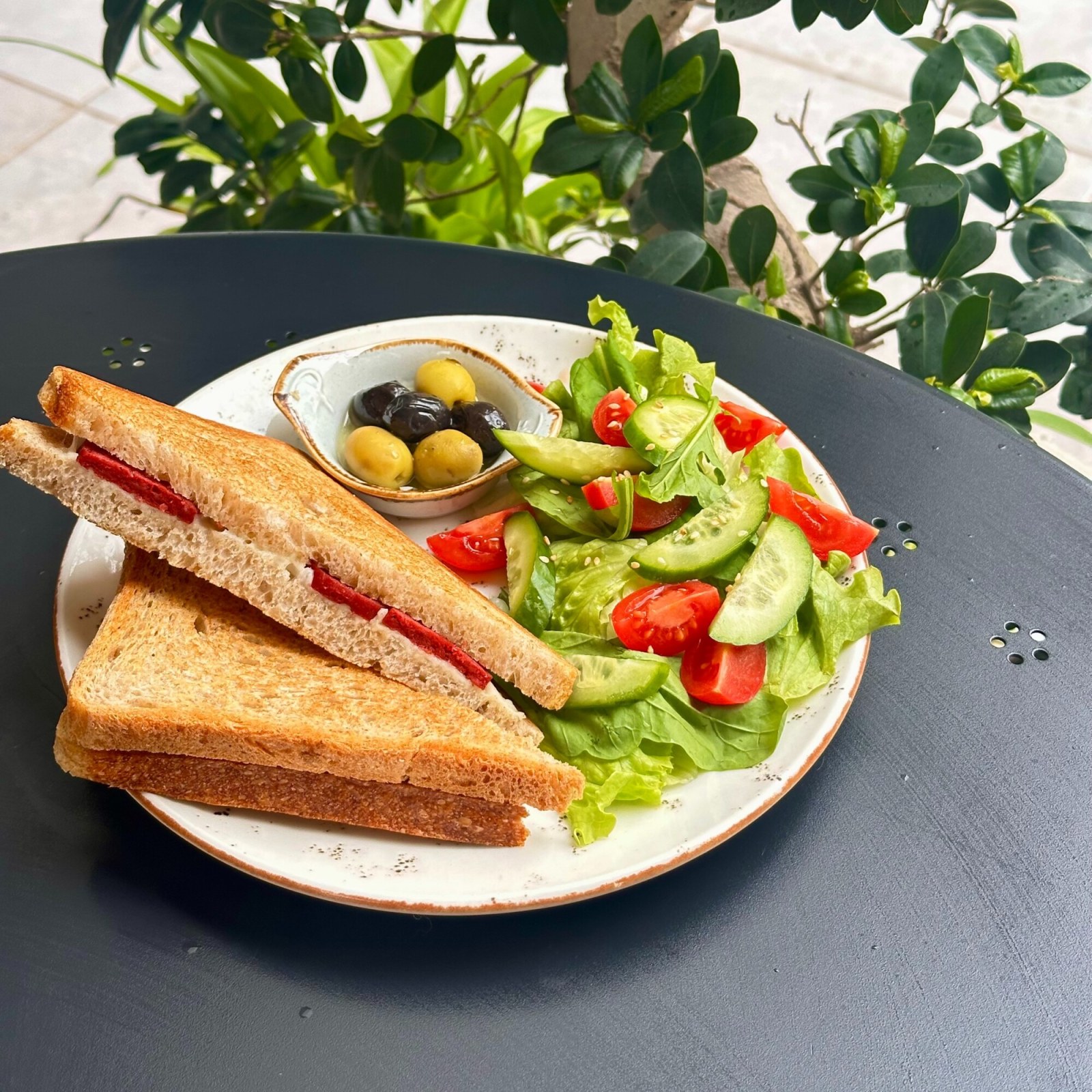 Ekşi Mayalı Sucuklu Kaşarlı Tost