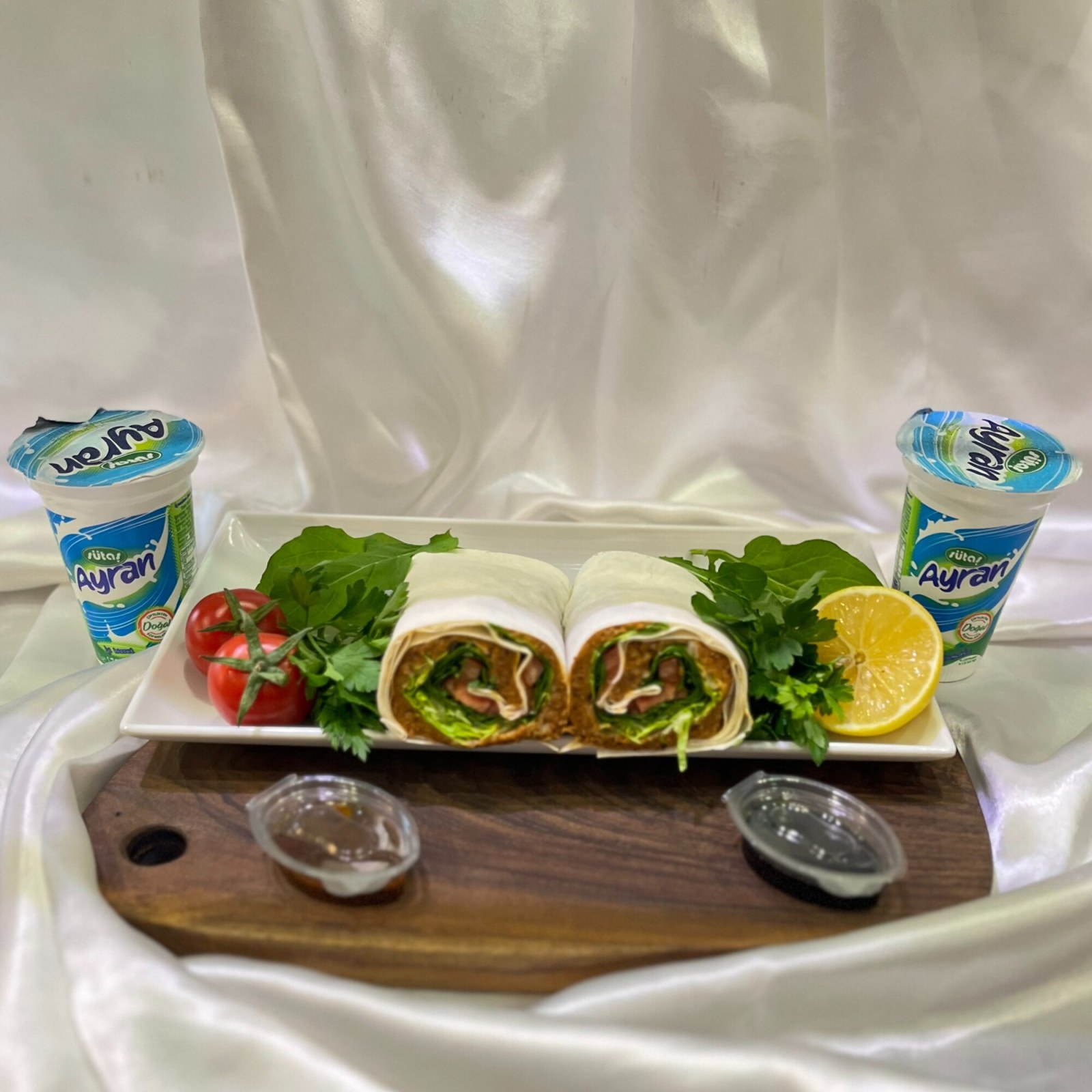 2'Li Zirve Çiğ Köfte Dürüm Menü (2 Ad 175ml Ayran İle)
