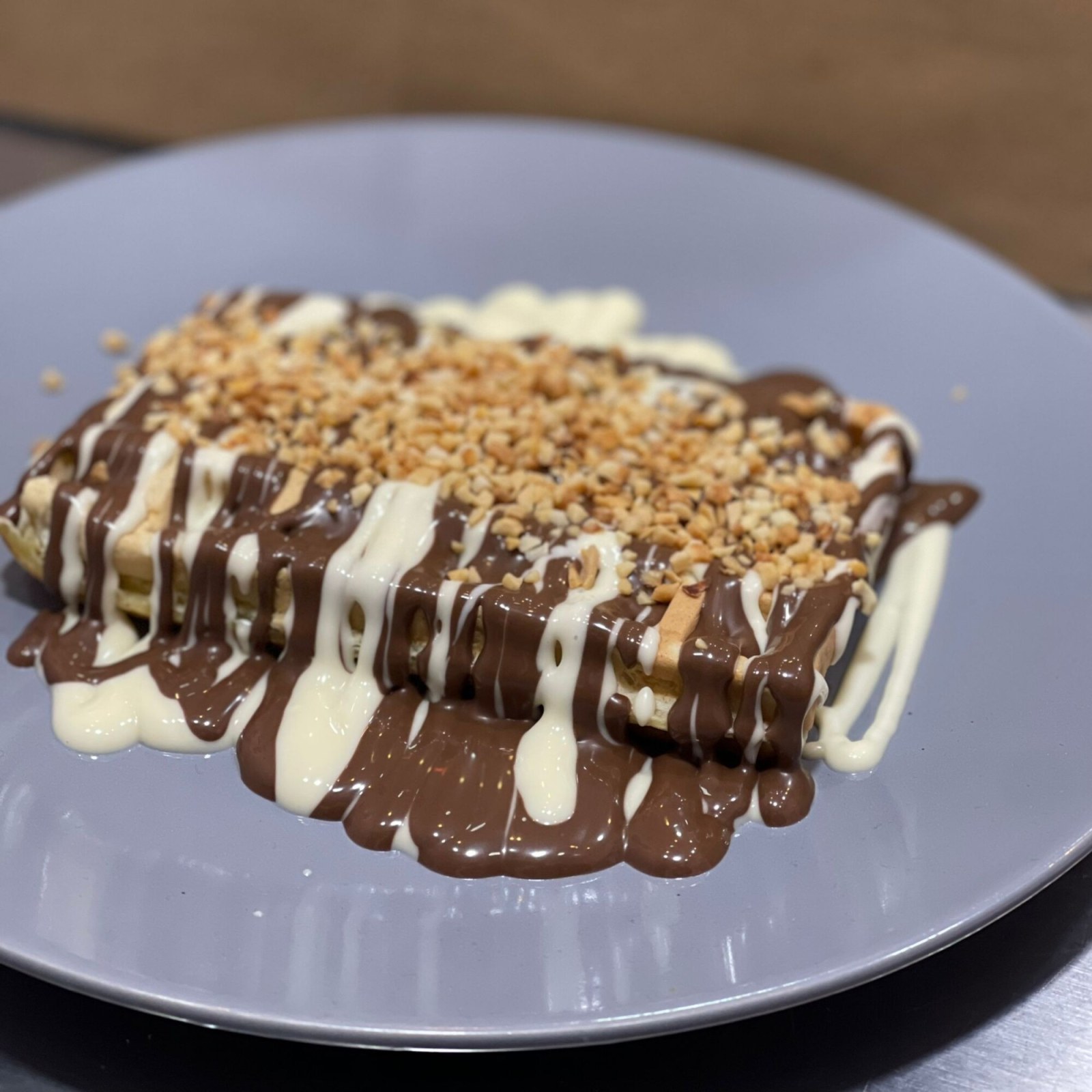 Meyvesiz Çikolatalı Waffle (Büyük)