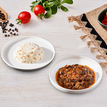 Patlıcan Musakka & Pirinç Pilavı