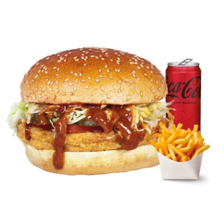 Cheddar Tavuk Burger Menü