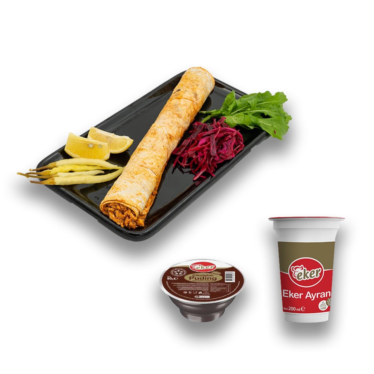 Tavuk Tantuni, Puding, Ayran Menü 1
