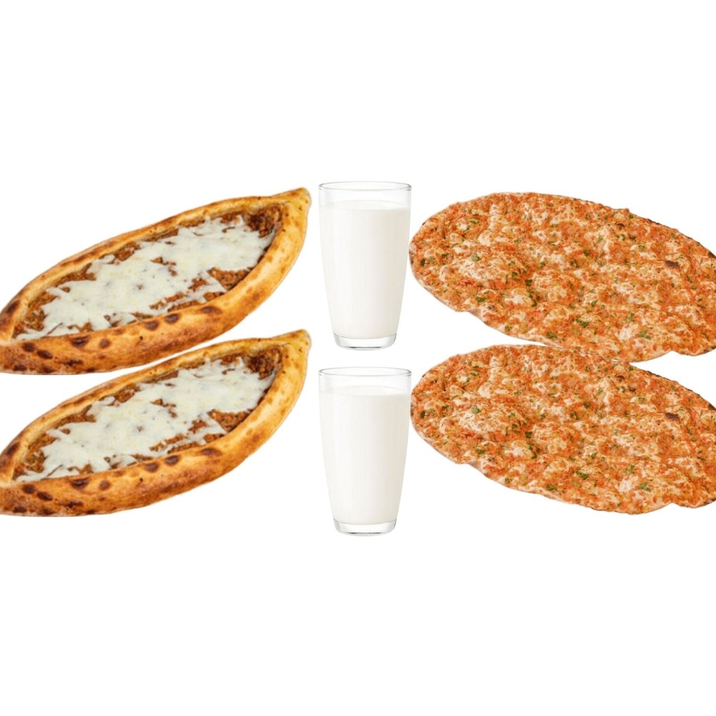 2 'Li Kıymalı Kaşarlı Cantık & 2'Li Lahmacun Menü