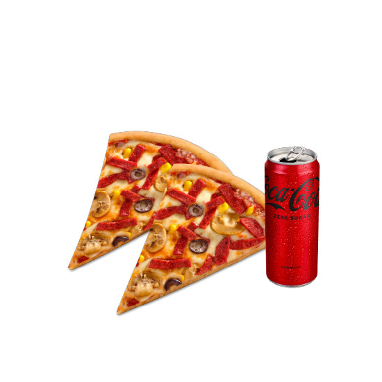 2 Dilim Karışık Pizza Menü