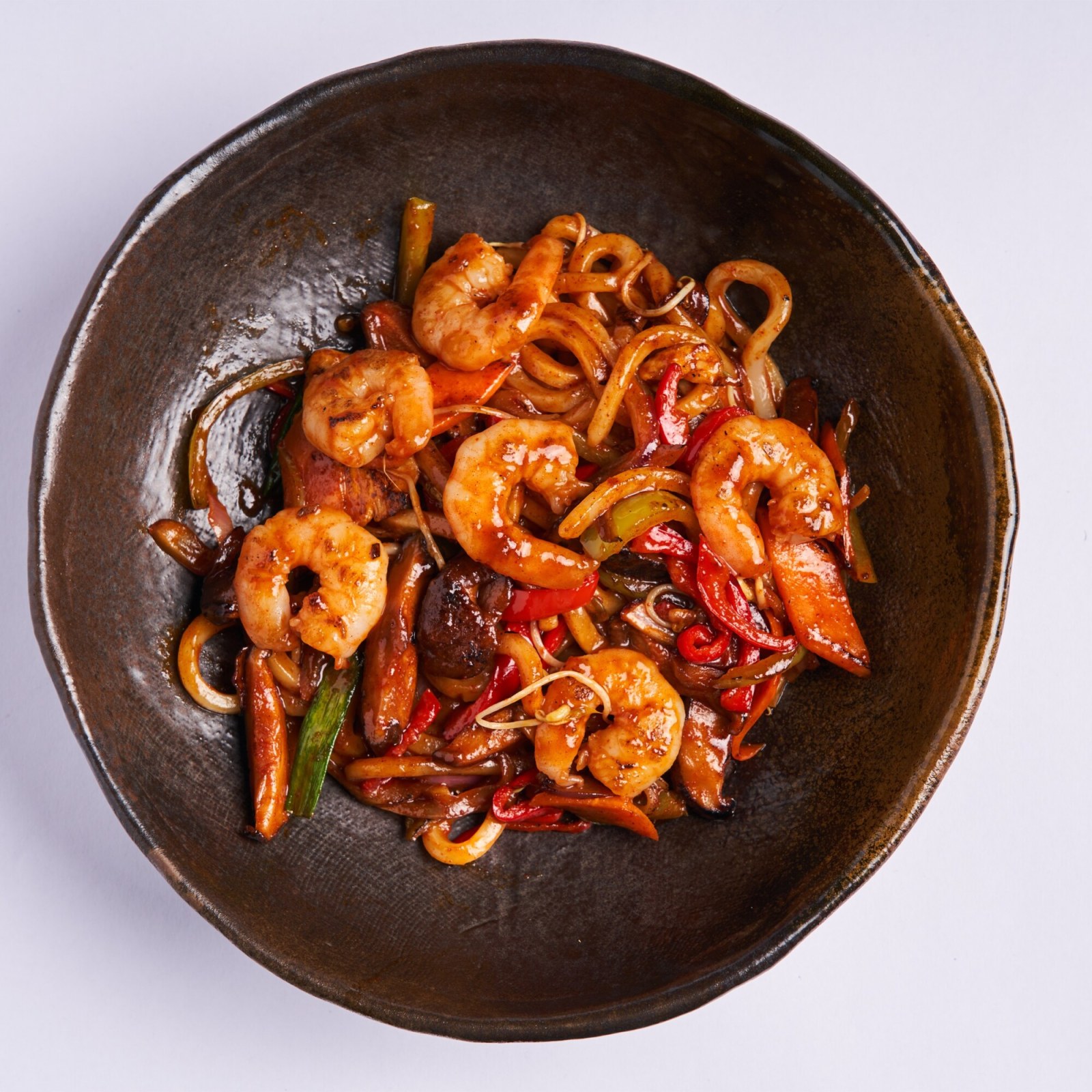 Kore Soslu Karidesli Udon