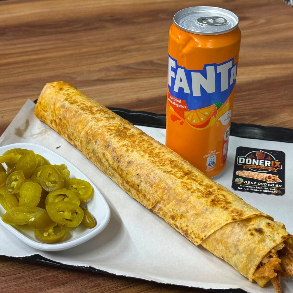 1 Kişilik Hatay Usulü Tavuk Döner Fanta Menü