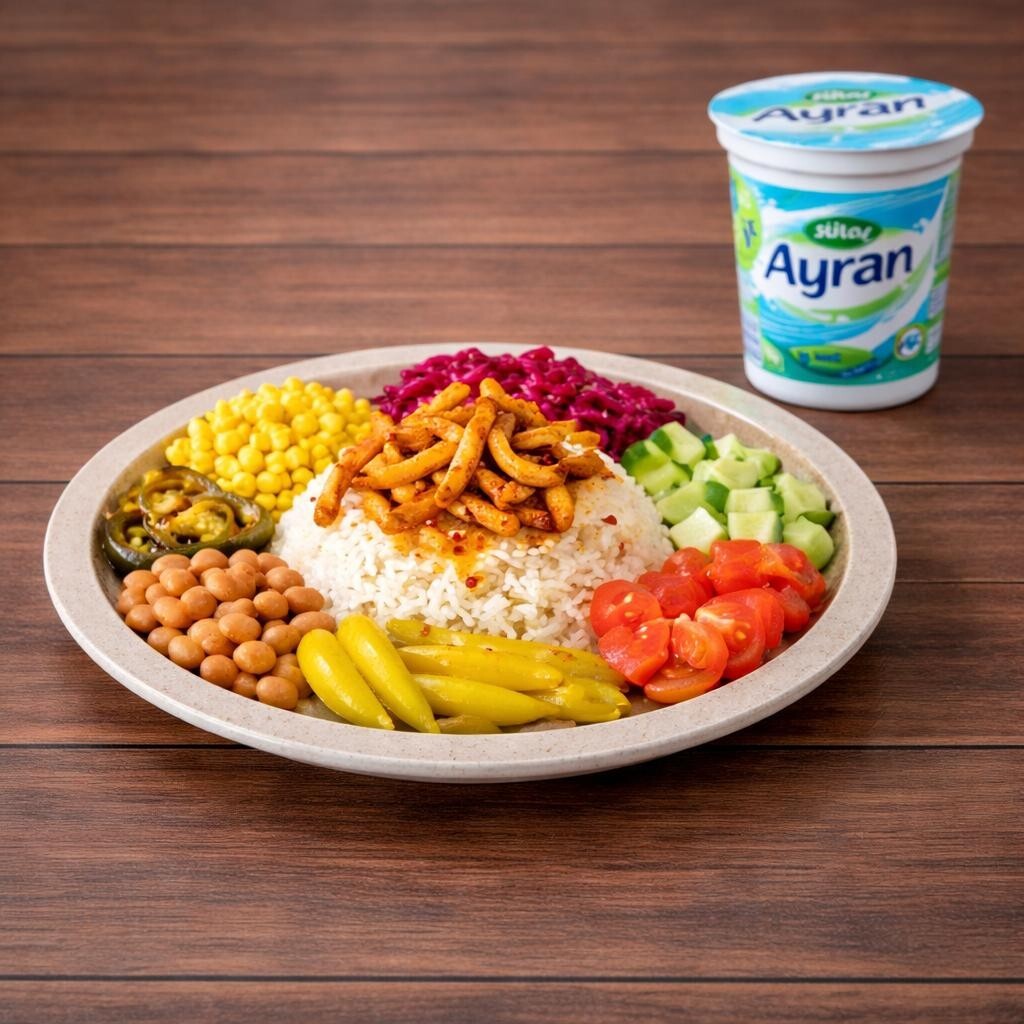 Pilav Üstü Tavuk Sote+ Ayran (175 ml)